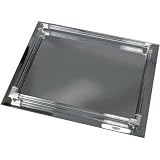 Kingsley Mirrored Vanity Tray - Rectangular with Glass Gallery Rods