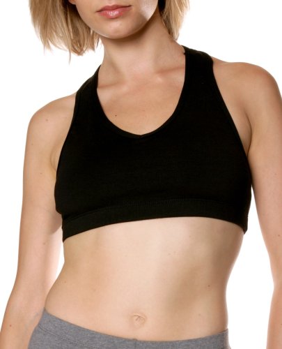 Danskin Women's Racer Bra Top,Black,Small