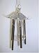 Vintage Asian Pagoda Temple Wind Chime - Silver Color