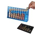 M�nzsortierer Spardose 240 x 50 x 120 mm, Sammeldose blau, inkl. M�nzz�hlbrett