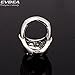 EVBEA® Mens Adjustable Jewelry Vintage Gothic Cool Biker Statement Big Rage Skull Rings with Special Teeth and Cow Horn for Men (Size 7 to 15)