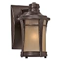 Quoizel HY8407IB Harmony 10 1/2-Inch Small Wall Lantern with Cream Linen Glass, Imperial Bronze Finish