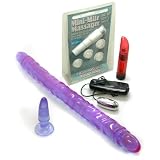 Cal Exotics / Swedish Erotica Slim Jim Duo 17 Inch Veined Double Dong Adult Sex Toy Kit