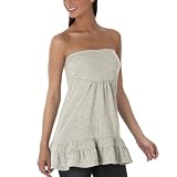 Juniors  Xhilaration® Tiered Tube Top - Heather Gray