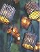 Bamboo Tiki String Lights Set for Market Umbrellas - Set of 40 Dark Bamboo