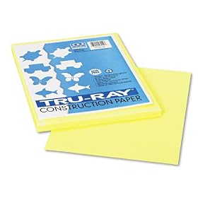 Pacon 103014 - Tru-Ray Construction Paper, 76 lbs., 9 x 12, Light Yellow, 50 Sheets/Pack-PAC103014