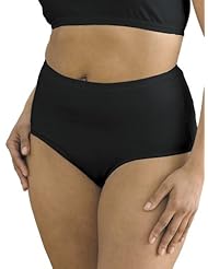 Ulla Popken Plus Size Cotton/Spandex Stretch Panties - Black, 28/30