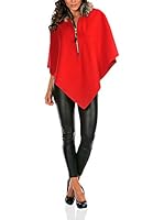 Bleu Marine Poncho (Rojo)