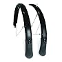 Planet Bike Cascadia 29er Front and Rear Bicycle Fender Set with 130mm Mud Flaps (Black, 65mm Wide)