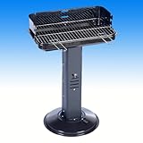 XL BBQ GRILL STANDGRILL SÄULENGRILL GARTENGRILL mit HITZE und BELÜFTUNGSSYSTEM