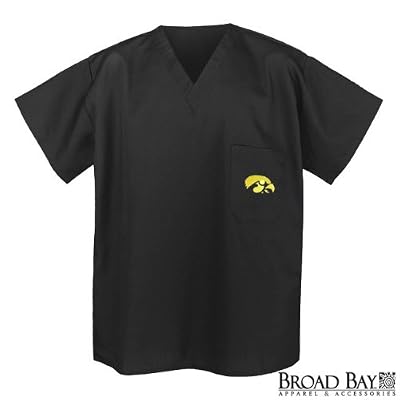 Iowa Hawkeyes Scrubs Top Shirt- University of Iowa For HIM or HER -Officially Licensed NCAA College Logo Apparel For HIM or HER SEARCH BROAD BAY SCRUB FOR OTHER College Logo Apparel Unique GIFT Ideas for Man Men Woman Women Ladies Nurses