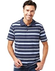 XXXL Short Sleeve Varied Feeder Striped Polo Shirt
