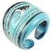 Antica Murrina Cayman - Turquoise and Silver Murano Glass Ring