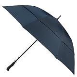Auto-Open Double-Canopy Golf Umbrella - Navy