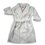 Gyrl Co. - Toddler Girls Fleece Shawl Collar Robe, White