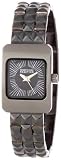 Kenneth Cole REACTION Women's RK4112 Custom Rectangle Analog Black Ion-Plating Watch