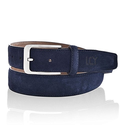 LUCHENGYI Men Belt with Soft Suede Leather