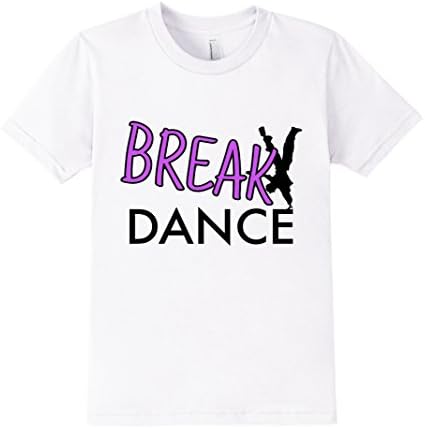 Kids Break Dancing Dance T-Shirt for Break Dancing Enthusiasts 10 White