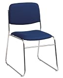 4 Pack Stack Armless Chair In Navy Finish By Office Star