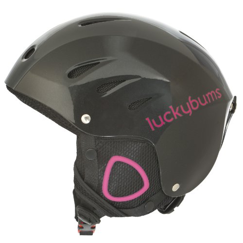Lucky Bums Snow Sport Helmet for Skiing and Snowboarding (Metallic Black and Pink, Small)