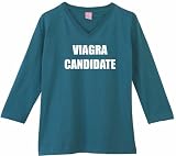 VIAGRA CANDIDATE on Womens 3/4 Sleeve V-Neck T-Shirt (in 8 colors)