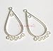 2 pcs .925 Sterling Silver Bead Teardrop Chandelier Earring Wire Connector/Findings/Bright