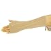 Cable Knit Arm Warmer Fingerless Long Gloves Beige