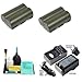 (2) BLM-1 Rechargeable Li-ion Batteries + Rapid Mini Battery Charger + Cleaning Kit for Olympus E-30, E-3, E-1, EVOLT E-300, 