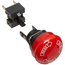 Omron A165E-M-03U Emergency Stop Operation Unit and Switch, Solder Terminal, IP65 Oil-Resistant, 16mm Mounting Aperture, Non-Lighted, Push-Lock Turn-Reset Operation, 30mm Diameter, Triple Pole Single Throw Normally Closed Contacts