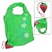 Green Handbag Floral Pattern Green Fabric Recycling Shopping Handbag