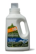 Seventh Generation Liquid Laundry 2x Ultra Concentrate, Free & Clear, 32-Ounce Bottles (Pack of 6)