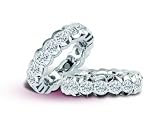 14K White Gold Diamond Eternity Band-GH SI-5.00 Ct.