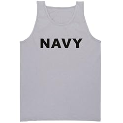 NAVY Tank Top - Military Style Physical Training Tank in gray
