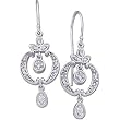 14kt White Gold Diamond Chandelier Earrings