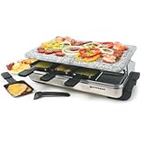 Swissmar KF-77081 8-Person Stelvio Raclette Party Grill with Granite Stone