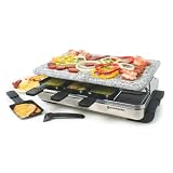 Swissmar KF-77081 8-Person Stelvio Raclette Party Grill with Granite Stone by Swissmar