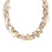 3-Row Rose Quartz, Peridot, White Mother-Of-Pearl, and Multi-Color Freshwater Cultured Pearl Necklac