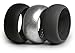 3 Silicone Wedding Ring Silicone Wedding Band for Men Metallic Ring Set for Crossfit, Climbing, WOD's and Outdoor Sports (Black - Grey - Metalic Silve, 11)