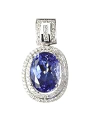 14K Exquisite Tanzanite Pendant with diamonds (New Arrival)