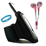 Black Moisture Resistant Protective Neoprene Exercise Workout Armband with  ....