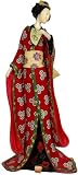 Good Great Best Unique Simple Beautiful Gift Idea Her Teen - 18" Tall Hand Painted Geisha Figurine Statue w/ Pale Green Sash