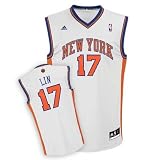 Jeremy Lin #17 White New York Knicks Adidas Swingman All Stitched Replica Jersey - MEDIUM