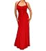 Blue Banana Red Elegant Full Length Evening Dress