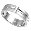 Sterling Silver Ring - 5mm Band Width - Satin, Rhodium Plated Size 4-9