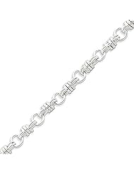 Sterling Silver 8.5 Inch Polished Fancy Link Bracelet - 8.5 Inch