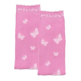 Huggalugs Organic Legwarmers (Butterflies,Pink)