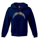 San Diego Chargers Women's Navy Pro Grade Full Zip Hooded Sweatshirt