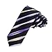 DAE7A04-06 Mens Microfiber Gift Giving Stripes Working Slim Necktie By Dan Smith