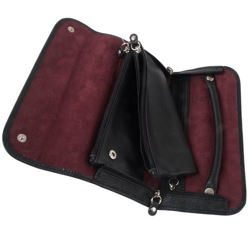 Wolf Designs Women's 355761 Queen's Court Collection Black Jewel Roll