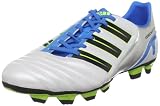 adidas Men's Predator Absolado Trx Fg Soccer Cleat,Predator Running White/Black/Predator Sharp Blue Metallic,12 D US